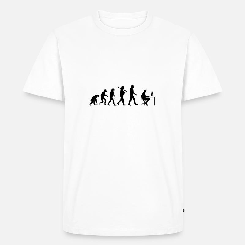 Programmer T-Shirt · Evolution · Computer Science - Men's Premium Organic T-Shirt - white