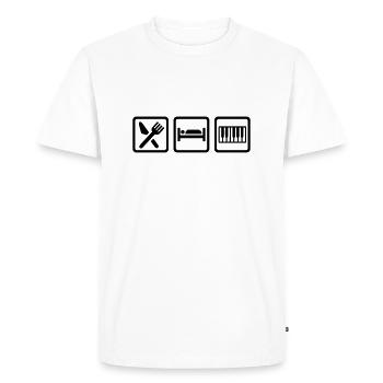 Eat Sleep Piano - T-shirt Premium bio Homme - blanc - Devant - Nico (187cm)