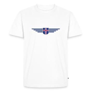 J’aime l’Islande Design T-Shirt Tenue - T-shirt Premium bio Homme - blanc - Devant - Nico (187cm)