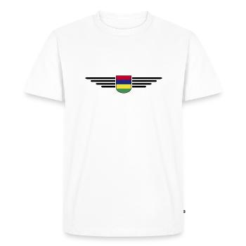 T-Shirt Ile Maurice – Island Fans & Lovers - T-shirt Premium bio Homme - blanc - Devant - Nico (187cm)