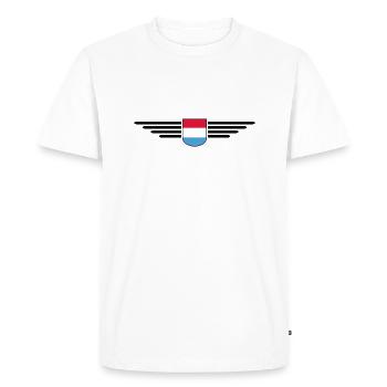 Design de t-shirt luxembourgeois pour les fans - T-shirt Premium bio Homme - blanc - Devant - Nico (187cm)