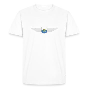 I Love San Marino, T-shirt design de style élégance - T-shirt Premium bio Homme - blanc - Devant - Nico (187cm)