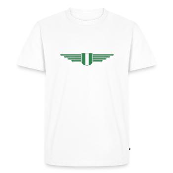 Nigeria Design – Montrez votre amour pour le pays - T-shirt Premium bio Homme - blanc - Devant - Nico (187cm)