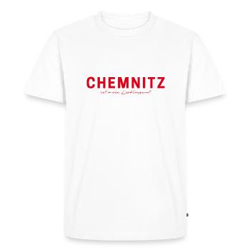 T-shirt Chemnitz – Pour les vrais fans - T-shirt Premium bio Homme - blanc - Devant - Nico (187cm)