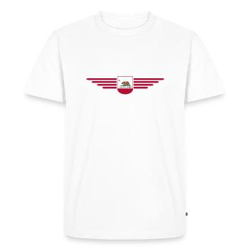 California Fan T-Shirt – Sun & Style - T-shirt Premium bio Homme - blanc - Devant - Nico (187cm)