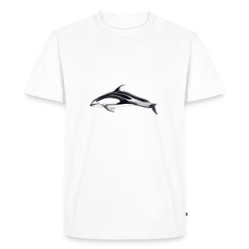 Dauphin à flancs blancs - Lagénorhynque - Lag - T-shirt Premium bio Homme - blanc - Devant - Nico (187cm)
