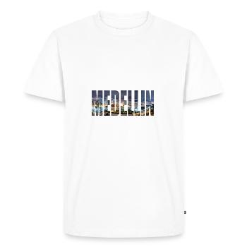 Colombia Medellin - Men's Premium Organic T-Shirt - white - Front - Nico (187cm)