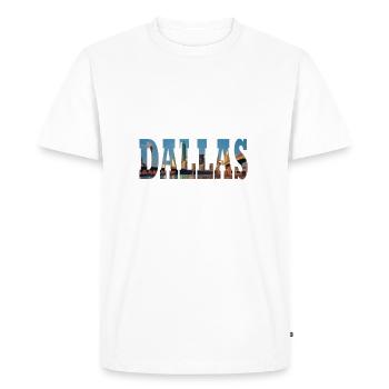 DALLAS USA - Men's Premium Organic T-Shirt - white - Front - Nico (187cm)