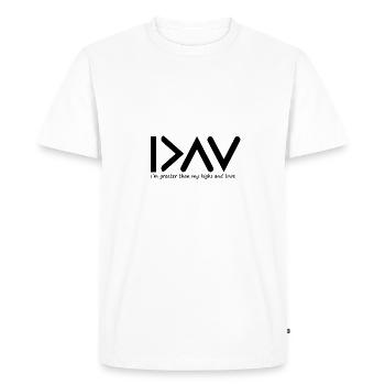 Je suis plus que mes hauts et des bas - T-shirt Premium bio Homme - blanc - Devant - Nico (187cm)