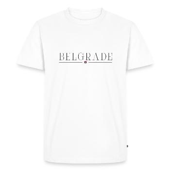 J’adore Belgrade - T-shirt Premium bio Homme - blanc - Devant - Nico (187cm)