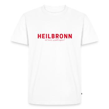 T-shirt Heilbronn – Pour les vrais fans - T-shirt Premium bio Homme - blanc - Devant - Nico (187cm)