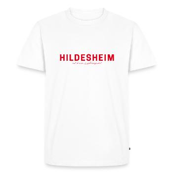T-shirt Hildesheim – parfait pour les fans - T-shirt Premium bio Homme - blanc - Devant - Nico (187cm)