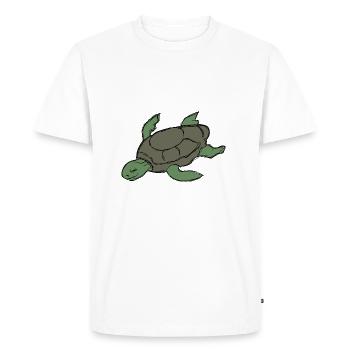 Tortue - T-shirt Premium bio Homme - blanc - Devant - Nico (187cm)