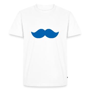 Blue mustache man november bike - Men's Premium Organic T-Shirt - white - Front - Nico (187cm)