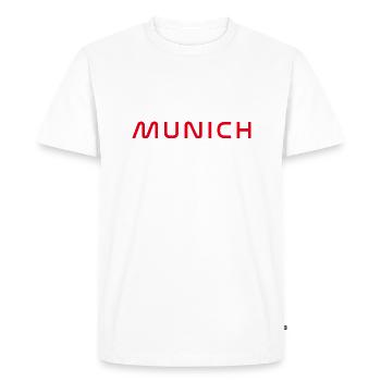 T-Shirt Munich – Joie de vivre bavaroise - T-shirt Premium bio Homme - blanc - Devant - Nico (187cm)