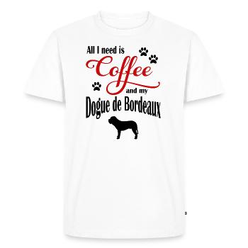 Café Dogue de Bordeaux - T-shirt Premium bio Homme - blanc - Devant - Nico (187cm)