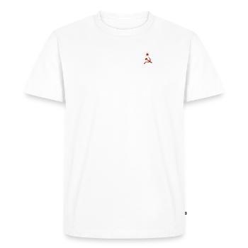 hammer and sickle - Men's Premium Organic T-Shirt - white - Front - Nico (187cm)