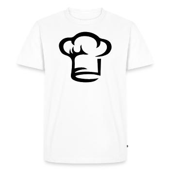 Toque de cuisinier, chef, hôtel, maître,restaurant - T-shirt Premium bio Homme - blanc - Devant - Nico (187cm)