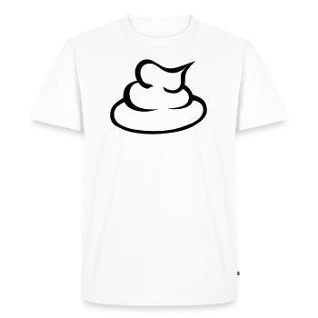 merde trace bouze 15 - T-shirt Premium bio Homme - blanc - Devant - Nico (187cm)