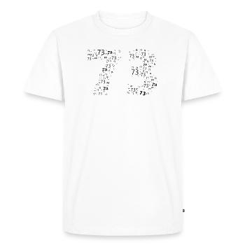 1000x 73 - Men's Premium Organic T-Shirt - white - Front - Nico (187cm)