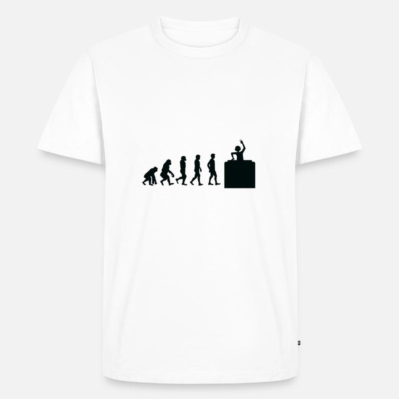 Evolution DJ - Men's Premium Organic T-Shirt - white