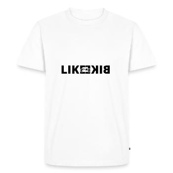 cycle de l'amour de course cycle cyclisme bicyclette lik - T-shirt Premium bio Homme - blanc - Devant - Nico (187cm)