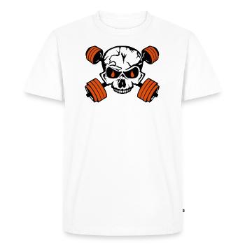 musculation mort tete haltere os - T-shirt Premium bio Homme - blanc - Devant - Nico (187cm)
