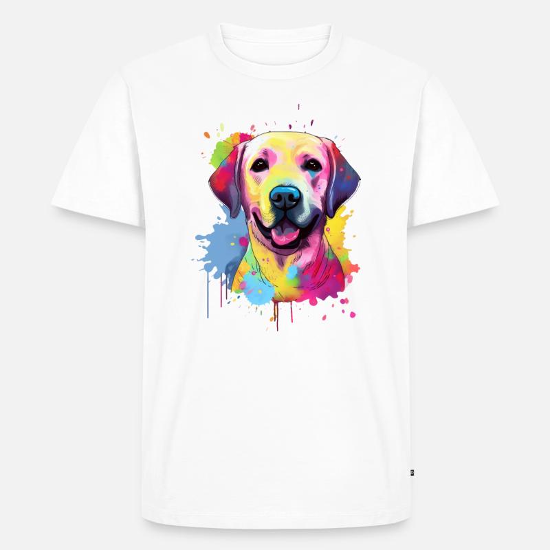 Labrador - Männer Premium Bio T-Shirt - Weiß