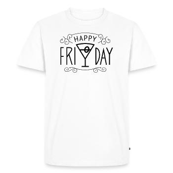 Joyeux vendredi Joyeux vendredi - T-shirt Premium bio Homme - blanc - Devant - Nico (187cm)