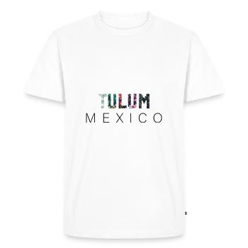 Tulum Mexico - Men's Premium Organic T-Shirt - white - Front - Nico (187cm)