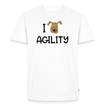 AGILITY - Men's Premium Organic T-Shirt - white - Front - Nico (187cm)