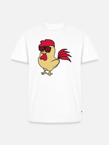 cooler_hahn_02 - Men's Premium Organic T-Shirt - white