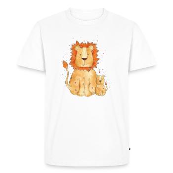 Löwe Lion - T-shirt Premium bio Homme - blanc - Devant - Nico (187cm)