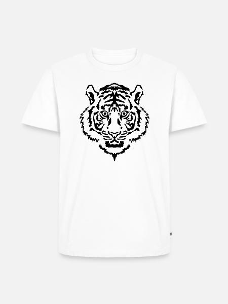 tiger - Men's Premium Organic T-Shirt - white