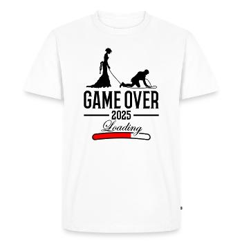 Wedding Loading 2025 Game Over - T-shirt Premium bio Homme - blanc - Devant - Nico (187cm)