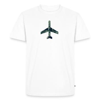 Avion vert - T-shirt Premium bio Homme - blanc - Devant - Nico (187cm)