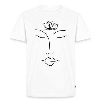 Om Shanti Méditation - T-shirt Premium bio Homme - blanc - Devant - Nico (187cm)