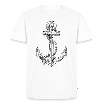 ancre - T-shirt Premium bio Homme - blanc - Devant - Nico (187cm)