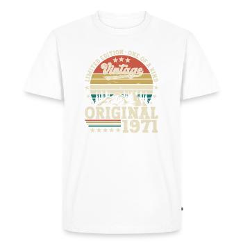 Original 1971 51st Birthday Gift Hommes - T-shirt Premium bio Homme - blanc - Devant - Nico (187cm)