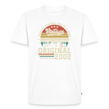 Original 2002 20th Birthday Gift Hommes - T-shirt Premium bio Homme - blanc - Devant - Nico (187cm)