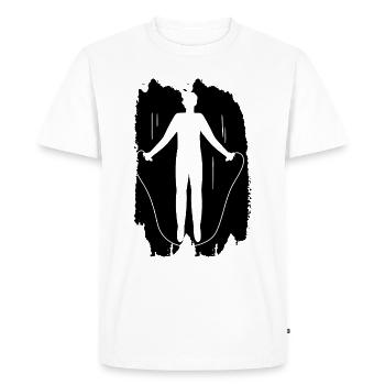 Fitness Sport Endurance Entraînement - T-shirt Premium bio Homme - blanc - Devant - Nico (187cm)