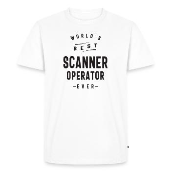 Scanner Operator Job Occupation Birthday Worker - Men's Premium Organic T-Shirt - white - Front - Nico (187cm)