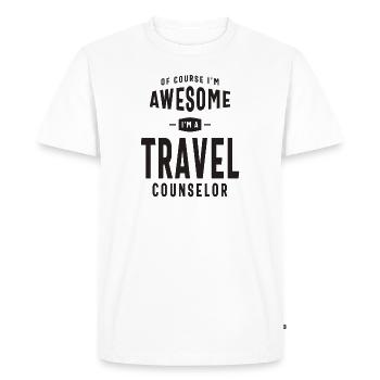 Travel Counselor Job Occupation Birthday Worker - Men's Premium Organic T-Shirt - white - Front - Nico (187cm)