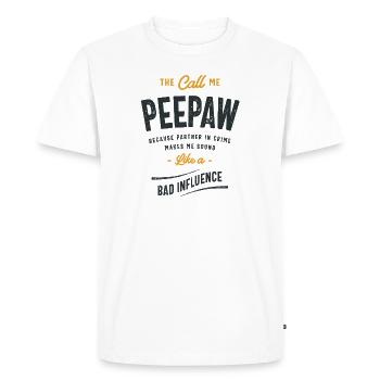 Appelez-moi Peepaw, pas partenaire dans le crime - Une blague de père - T-shirt Premium bio Homme - blanc - Devant - Nico (187cm)