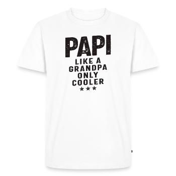 Papi comme un grand-père seulement plus cool - T-shirt Premium bio Homme - blanc - Devant - Nico (187cm)