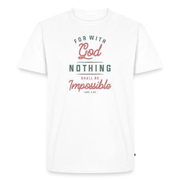 Nothing is Impossible - Christian Quote - Men's Premium Organic T-Shirt - white - Front - Nico (187cm)