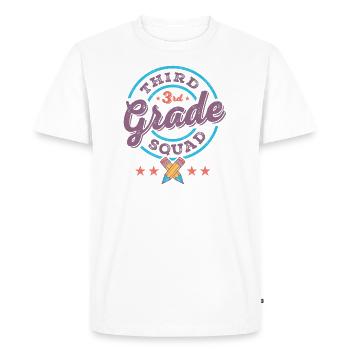Enseignante de l’équipe de troisième année de l’équipe de 3e année pour la rentrée scolaire - T-shirt Premium bio Homme - blanc - Devant - Nico (187cm)