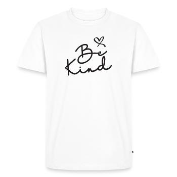 Soyez gentil - Motivant - T-shirt Premium bio Homme - blanc - Devant - Nico (187cm)