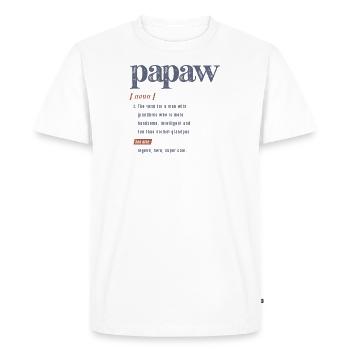 Papaw : la définition ultime de grand-père - T-shirt Premium bio Homme - blanc - Devant - Nico (187cm)