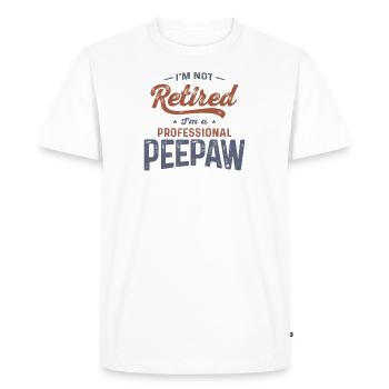 La retraite de Peepaw redéfinie - Journée des grands-parents - T-shirt Premium bio Homme - blanc - Devant - Nico (187cm)